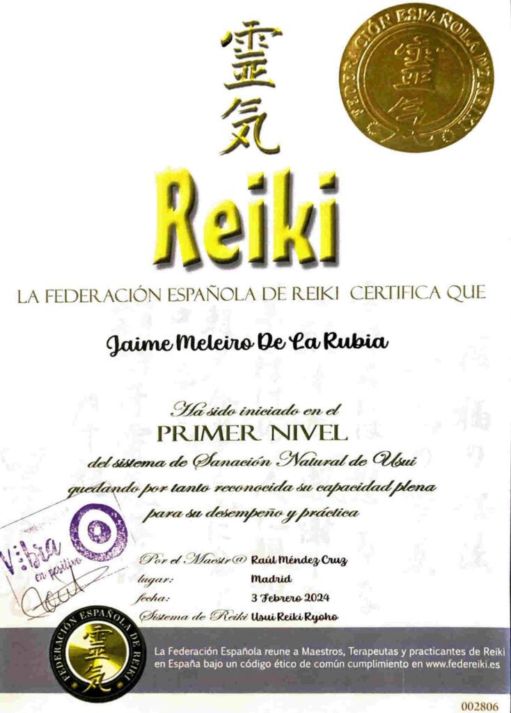 Diploma de Reiki